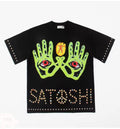 Satoshi Nakamoto All Seeing Hands T-Shirt – Black